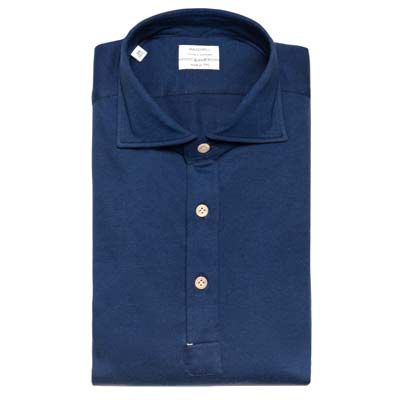 Mazzarelli Polo Camicia Pique Blue