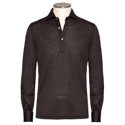 Mazzarelli Polo Camicia Pique Brown