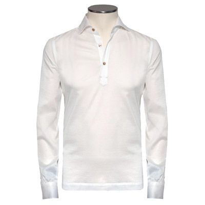 Mazzarelli Polo Camicia Pique White