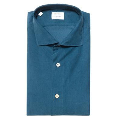 Mazzarelli Shirt "Millerighe Velluto" Blue