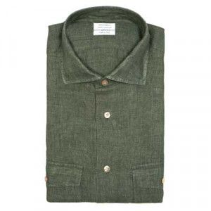 Mazzarelli Cargoshirt Linen Green