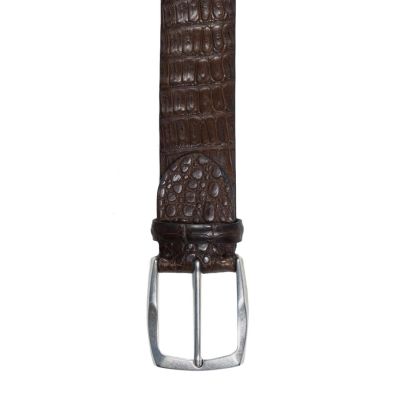 Paolo Vitale Genuine Crocodile Belt Brown