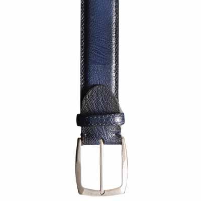 Paolo Vitale Ostrich Leg Belt Blue