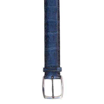 Paolo Vitale Belt Croco Blue