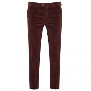 Marco Pescarolo Ribcord Trousers Burgundy