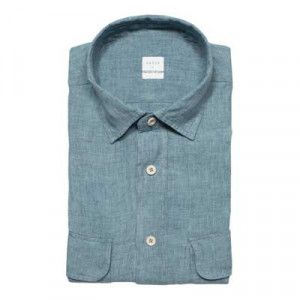 Xacus Linen Shirt Blue