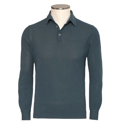 Zanone Ice-Pique Longsleeve Petrol