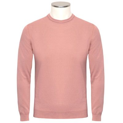 Zanone Crewneck Cotton Antique Pink 