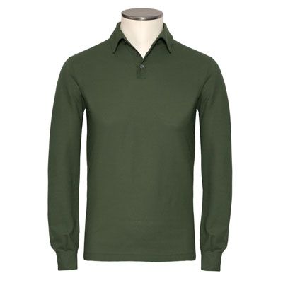 Zanone Ice-Cotton Polo Longsleeve Green