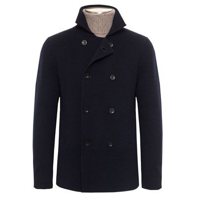 Zanone Knitted Peacoat Cardigan Navy