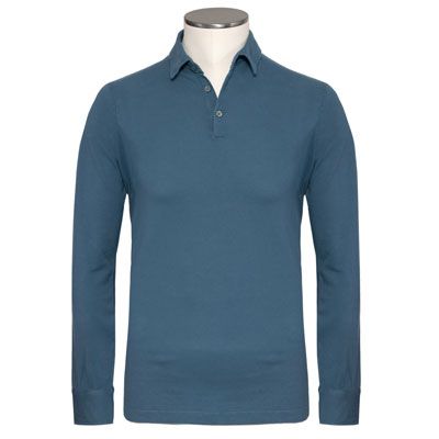 Zanone Polo Pima Cotton Denim 
