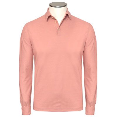 Zanone Ice-Cotton Polo Longsleeve Antique Pink