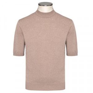 Zanone Crewneck Short Sleeve Beige